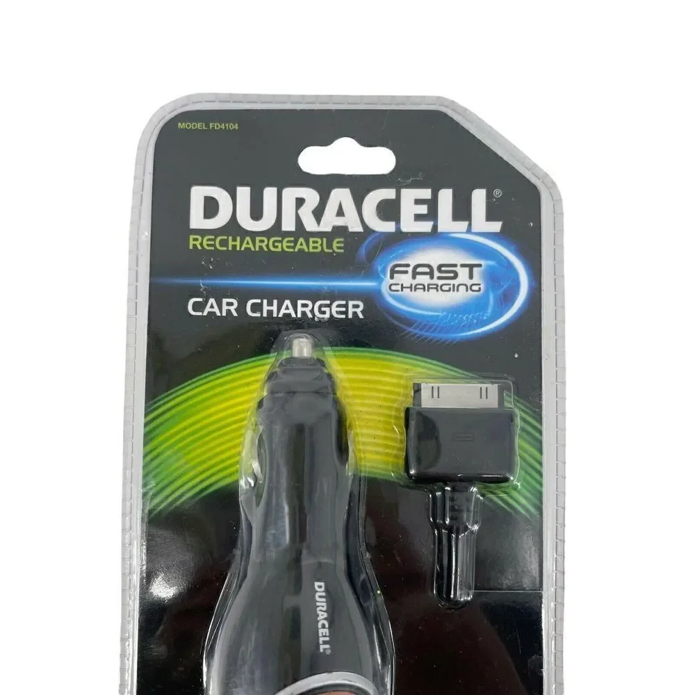 Duracell Fast Charging Car Charger iPhone 4 4s 3GS 3G iPad 2 Touch iPod 30 Pin